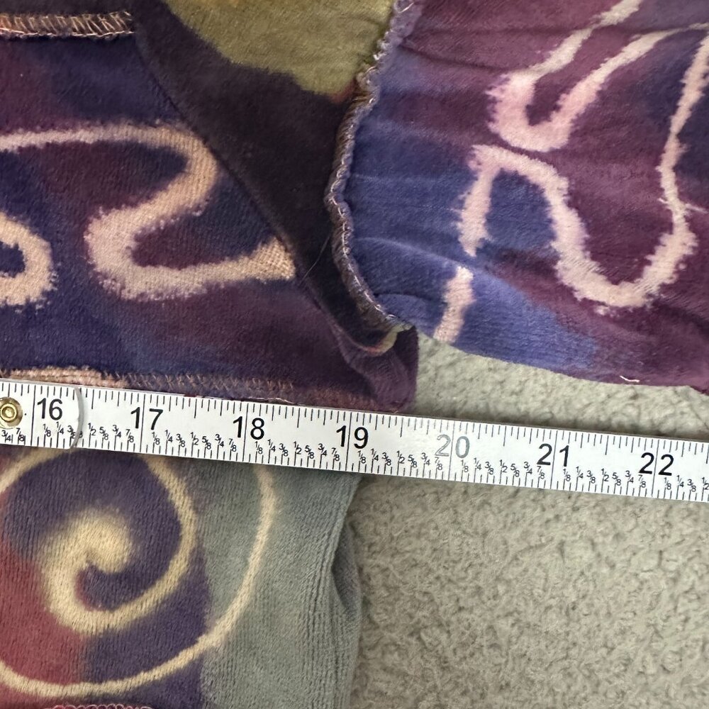 Y2K Patchwork Jacket Velvet Purple Multicolor Boh… - image 13